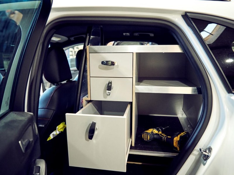 Skuffemodul i stationcar